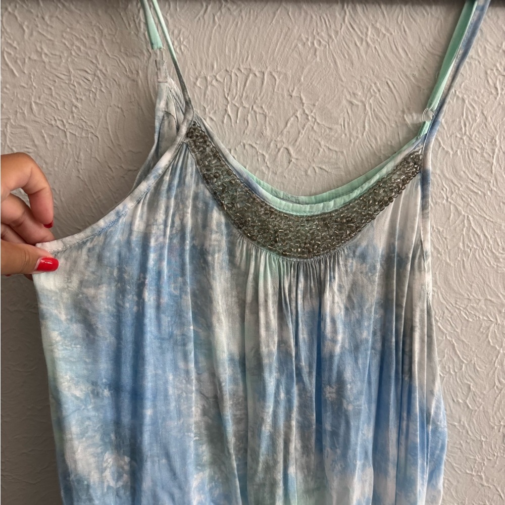 Tiare Hawaii Blue/Mint/Silver Dress